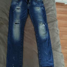 Lovely distressed/painted jeans from Amicci, amazing Italian quality.