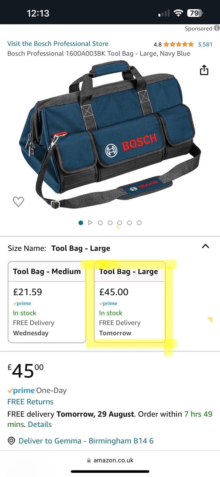 Bosch Professional Tool Bag Large in B14 Birmingham für 32,00 £ zum