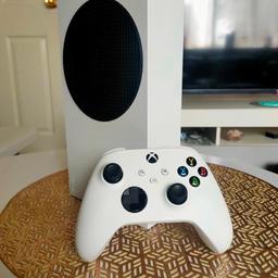 Xbox series S 
Excellent condition. 
Just under a year old. 
Selling as just not used enough. 
Comes with all cables and HDMI lead. 
One wireless original controller 
One wired controller 
Charging pad. 
Priced for a quick sale 
Can deliver if local.