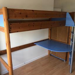Bunk bed with in-built desk and storage shelves.
Flat Packed upon delivery. includes everything within image.
DM for questions
No returns.