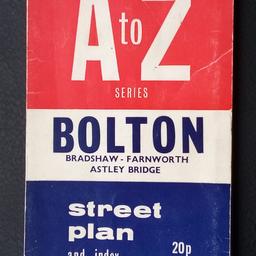 A to Z of Bolton in bygone days.  Would be great as any historical enthusiast, or researcher of old street layouts.  Would look fabulous in a frame piece on any home office environment.