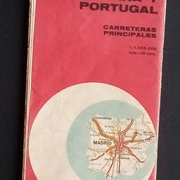 Firestone map of Spain & Portugal in the days people used maps.  This will look great when framed & displayed.  Some signs of wear and tear on the front, but overall great condition for it's age.