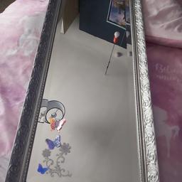 Silver wall mirror

Was upcycled and looks lovely

Daughter changing her bedroom so no longer needed

lovely condition. please see pics for sizes
