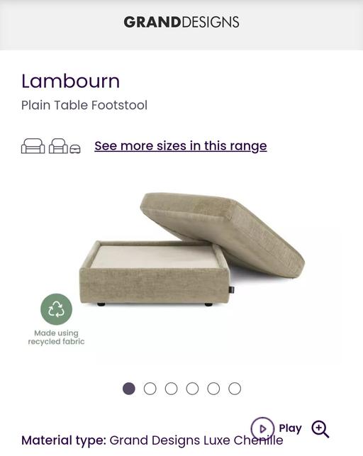 Buy & Sell Peterborough Orton Malborne - Peterborough - Photos for Dfs Lambourn plain table footstool - Rrp £549