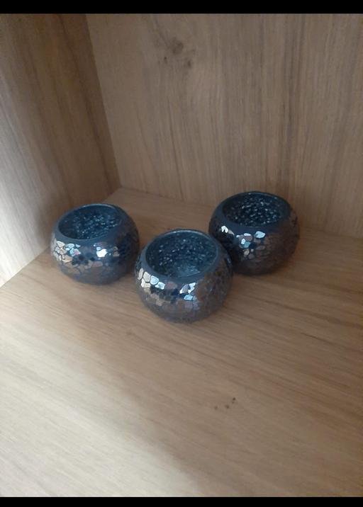 Buy & Sell West Midlands Dudley - Photos for 3 x grey tea light candle holders