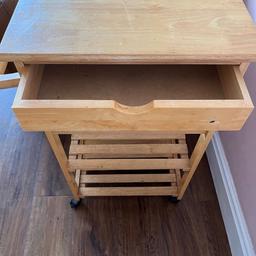 Lovely kitchen trolley with drawer and wine rack.. lovely upcycle piece. Collection Retford