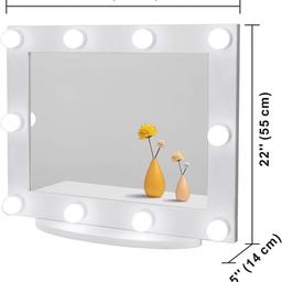 Waneway Vanity Lights for Mirror, DIY Hollywood Lighted Makeup Mirror with  Plug in Dimmable Lights, Stick on LED Mirror Light Kit for Vanity Set, for