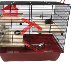 hamster cage brand new in box cost 50 small crack at side base but been repaired dosent effect use just not needed now