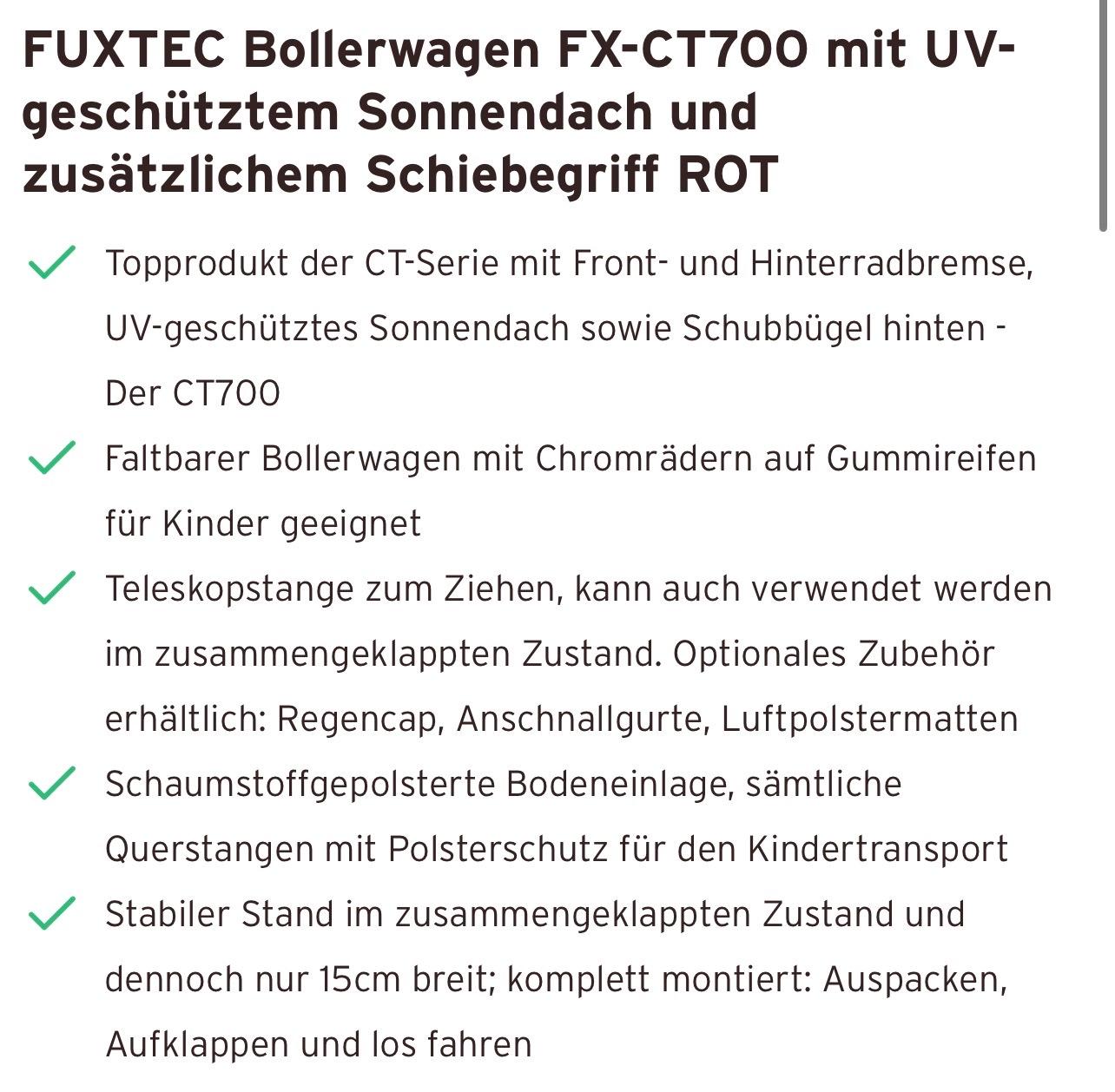 Fuxtec Bollerwagen CT700 in 67071 Ludwigshafen am Rhein für 125,00 € zum  Verkauf
