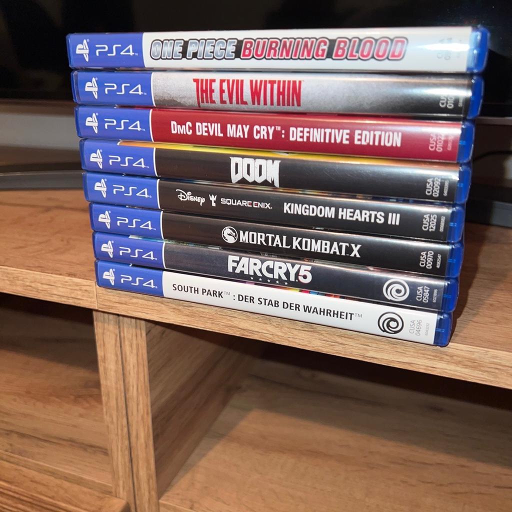 Verkaufe diverse PS4 Spiele, alle in absolut hochwertigem Zustand und keinerlei Schäden durch Lagerung im Schrank.

Preis pro Spiel auf Anfrage bzw. Angebot.
