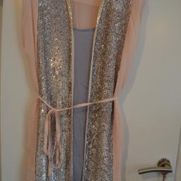 beautiful French Connection dress - Never worn
Pink, baby blue and sequins dress. Perfect for the party season 
Size 12 UK - Loose style
97cm long 41cm shoulder 40cm waist.
Collection in west London or can be posted with royal mail special delivery for an extra £8
