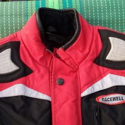 Racewell biker jacket.
Approx 54" size
No liner or pads.
Good for winter coming as highly visible.