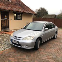2005 Honda Civic 1.3 IMA ULEZ compliant, - - 12 Mot- - Starts and drives , - Cheap tax , Silver, £1500 new clutch gearbox, starter motor, brakes.

Vehicle registered: 24/3/2005
This car comes with
Alarm
Alloy Wheels (15in)
Climate Control
Electric Windows (Front/Rear)
In Car Entertainment (Radio/CD)
Seats Heated (Driver/Passenger)
Upholstery Leather