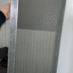 Collection only 

Large silver glitter mirror 
110x40 cm