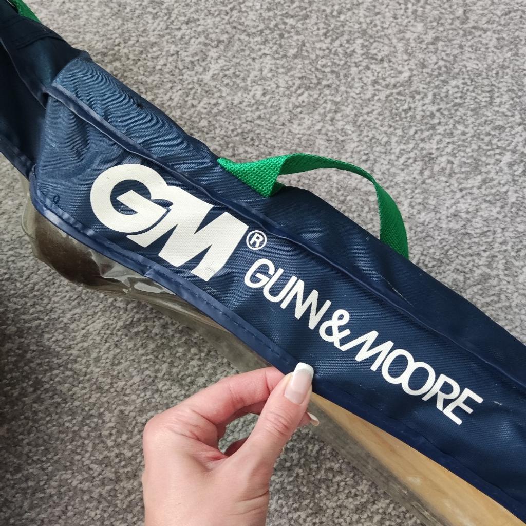 Vintage Gunn and Moore junior full cricket set for sale. Brilliant price!!

Worn set but still in usable condition, perfect for having a good play in the garden or out in the park.

Condition as seen on pictures.

Ideal for a collector!

Included items are as follows:
G&M cricket bat
G&M Stumps and wickets
Ball (very worn)
G&M pads
Slazenger gloves

Please note, pads were worn from ages of 13-15 but we're slightly big - length is 62cm, width at widest point is 22cm.