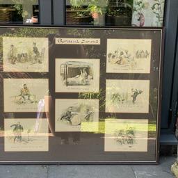 8 Victorian Proverbial Sayings In Huge Oak Frame 93cm x 78cm . 
This is a very usual large framed picture of 8 Victorian picture if “proverbial sayings”
Beautiful sepia pictures 
Mounted and framed in oak 
Viewing welcome 
Hard to capture the detail with the reflection in the glass 
Viewing welcome