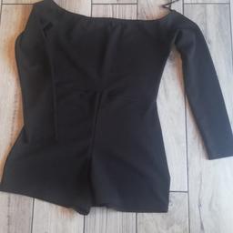 Ladies black missguided jumpsuit, size 10