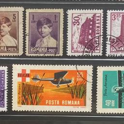 Old Romanian stamps.  Many of them are pre-WW2 dated 1919.

I have a vast collection of stamps from 1930-1960s. Historic stamps from more than hundred countries and territories. Please let me know if you are interested.