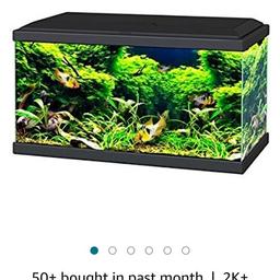 fish tank for sale doesn't come with filter or heater just the tank pump to get the water out tank liquid and filter balls and half bag of sand and a castle ornament bought for £109.99 as seen price on picture of Amazon wanting £40 as its just the tank pump to get the water out and a castle ornament ono pick up only as its heavy need gone ASAP all clean and ready to go. thanks for reading.