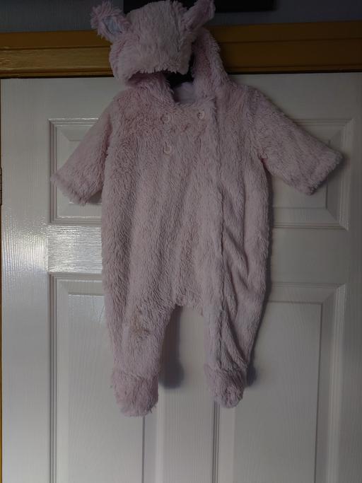 Buy & Sell Leicestershire Charnwood - Photos for Baby girls all in one furry coat size 3-6M