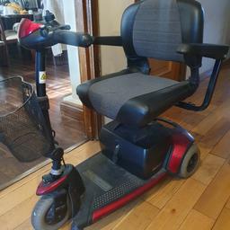 GoGo Elite Traveller mobility scooter.

Variable speed forward and reverse.
From walking pace upwards.

Front basket.

Collapsible to fit into car boot.

Battery and chargers included

Collection only from IG1

First come first serve

call or text 075077 54540