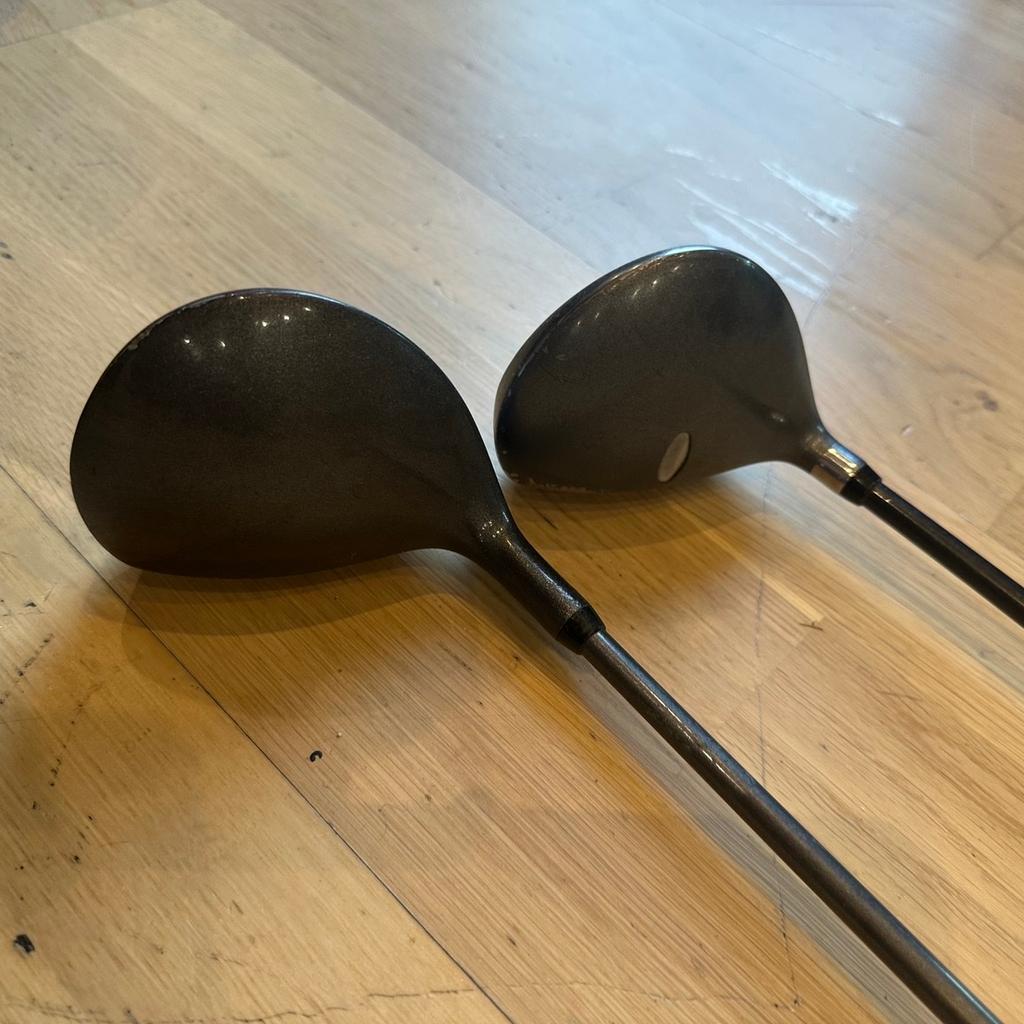 Mc Gregor 3 and 5 wood golf clubs oversize clubs great clubs with plenty of life in them

Collection from Chelmsford or Witham local delivery can be arranged

Postage also available