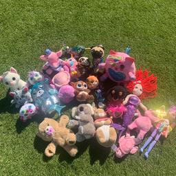 Multiple soft toys all different brands. Most of them never played with or used. Can sell as a bundle or individually if wanted.