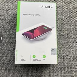 belkin wireless charging pad 10W in white for Apple or Samsung 
Excellent condition like new 
See photo for list works with