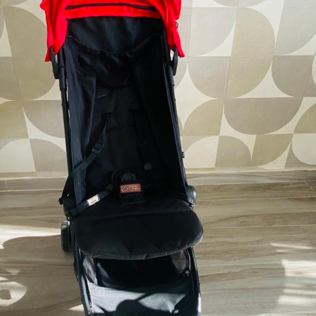 Originally purchased from John Lewis.
Perfect for travelling families of newborns or toddlers, or navigating the city, as a secondary buggy to leave in the car for quick trips, or to leave at the grandparents' house.
Built with theMountain Buggy® DNA of manoeuvrability, adaptability, durability and simplicity; this elegant, high quality buggy delivers right from newborn with its instant lie flat, fabric sling seat, and also comes included with a convenient travel system belt to click on your protect™ infant car seat (or any other car seat brand), in an instant. Truely an ideal urban buggy that will enable busy families to live life without limit, locally or abroad.

FEATURES:
Use from newborn to 4 years (approx)
Cabin size - accepted onboard flights
Use as a travel system (with a car seat)
Great manoeuvrability and kerb pop
Rear wheel suspension
Two-step compact fold
5-point safety harness
5kg gear tray
Low maintenance EVA wheels
Full recline fabric sling seat - lie flat