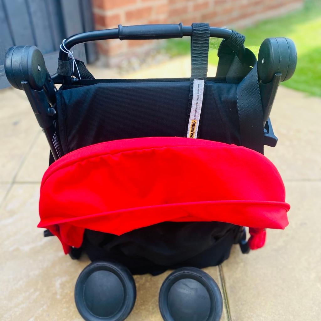 Originally purchased from John Lewis.
Perfect for travelling families of newborns or toddlers, or navigating the city, as a secondary buggy to leave in the car for quick trips, or to leave at the grandparents' house.
Built with theMountain Buggy® DNA of manoeuvrability, adaptability, durability and simplicity; this elegant, high quality buggy delivers right from newborn with its instant lie flat, fabric sling seat, and also comes included with a convenient travel system belt to click on your protect™ infant car seat (or any other car seat brand), in an instant. Truely an ideal urban buggy that will enable busy families to live life without limit, locally or abroad.

FEATURES:
Use from newborn to 4 years (approx)
Cabin size - accepted onboard flights
Use as a travel system (with a car seat)
Great manoeuvrability and kerb pop
Rear wheel suspension
Two-step compact fold
5-point safety harness
5kg gear tray
Low maintenance EVA wheels
Full recline fabric sling seat - lie flat