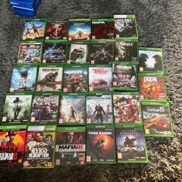 28 Xbox titles all in good condition from smoke free home can be purchased separately or total bundle which prices have been checked with cex shop message for details