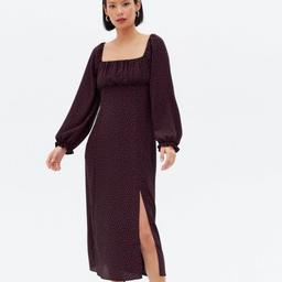 New Look Petite 8 Square Neck Ditsy Dress