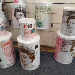 Money saving tins available in 4 sizes. Small, Medium, Large and XL. £2, £3, £4, £5. 

collection in jb bargains unit 21 arndale Accrington bb5 1ex.

please see my other items.