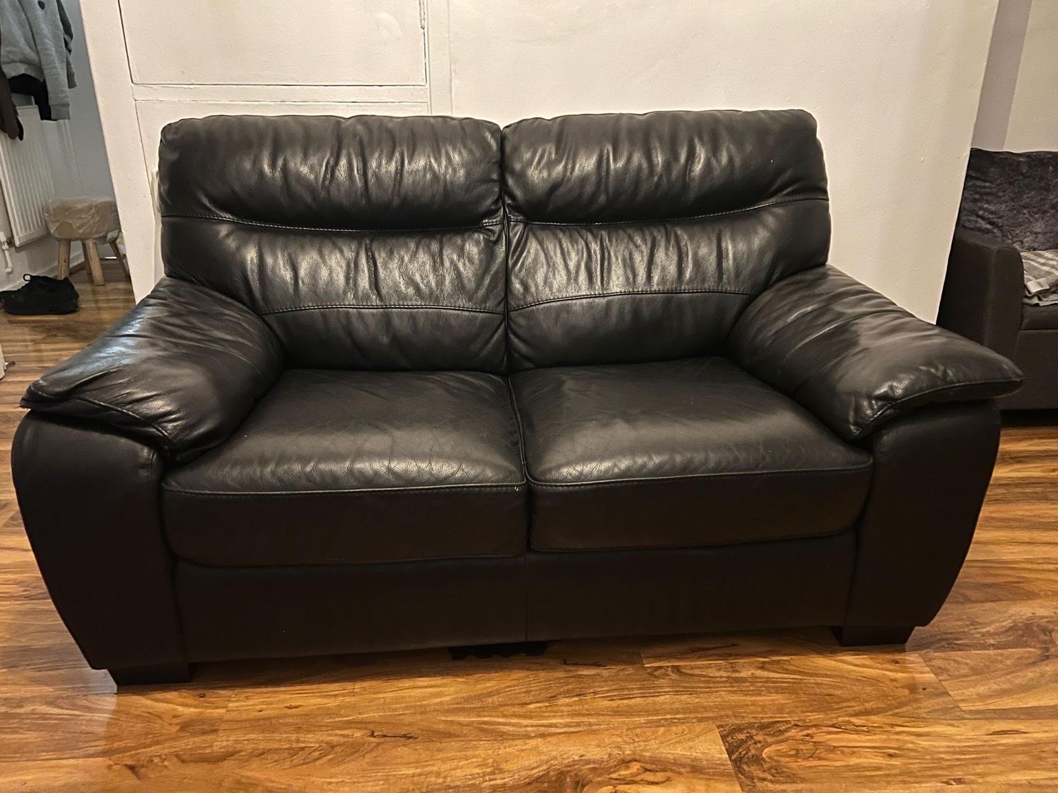 Two seater & three seater leather DFS sofas in N4 London for £400.00 ...