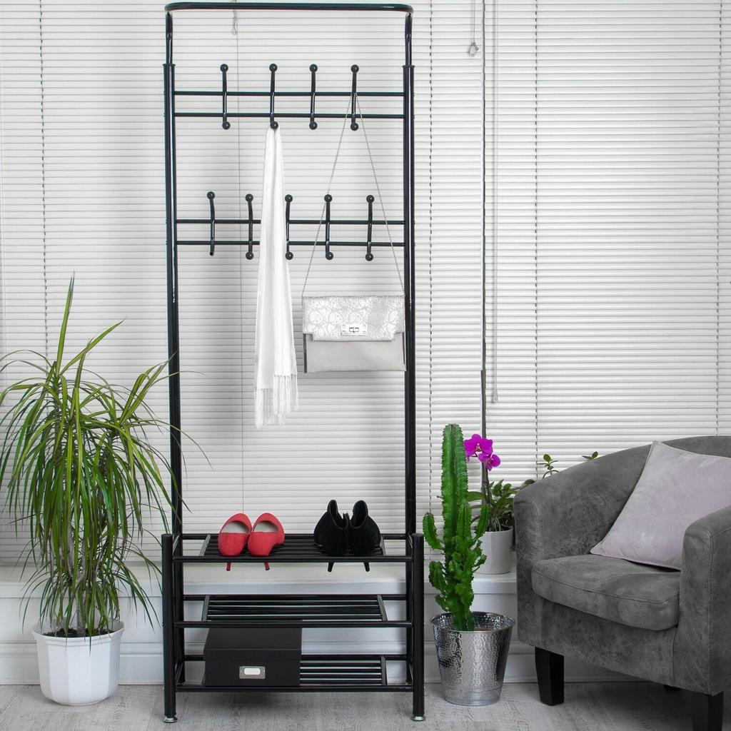 🧿Item Width 68 cm
🧿Assembly Required Yes
🧿Item Length 189cm
🧿Depth 35cm
🧿Width 69cm
🧿Main Colour Black
🧿Height 187cm
🧿EAN 5060619464681
🧿Mounting Free Standing
🧿Brand Home Treats
🧿Type Coat Stand
🧿Item Height 189 cm
🧿Style Modern
🧿Features With Rack, Easy Installation, Hanging, Heavy Duty, Standalone, Antislip
🧿Material Metal
🧿Finish Metallic
🧿Item Weight 8kg
🧿Colour Black
🧿Brand Home Treats
🧿