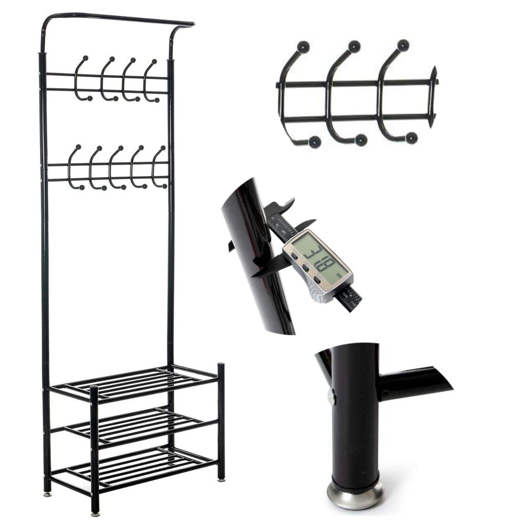 🧿Item Width 68 cm
🧿Assembly Required Yes
🧿Item Length 189cm
🧿Depth 35cm
🧿Width 69cm
🧿Main Colour Black
🧿Height 187cm
🧿EAN 5060619464681
🧿Mounting Free Standing
🧿Brand Home Treats
🧿Type Coat Stand
🧿Item Height 189 cm
🧿Style Modern
🧿Features With Rack, Easy Installation, Hanging, Heavy Duty, Standalone, Antislip
🧿Material Metal
🧿Finish Metallic
🧿Item Weight 8kg
🧿Colour Black
🧿Brand Home Treats
🧿
