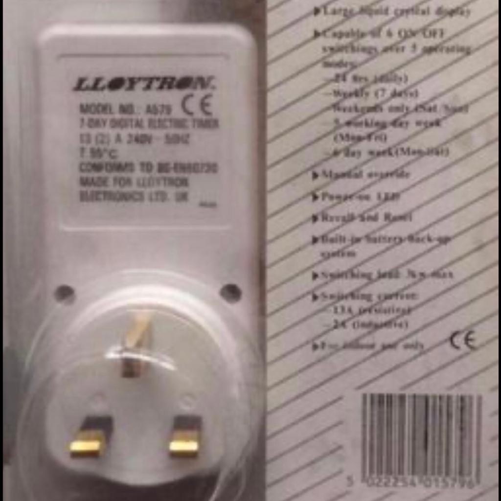 Available from postcodes DL2 or TS6
xxx ⏰ xxx ⏰ xxx ⏰ xxx ⏰ xxx ⏰ xxx

NEW
Digital plug-in electronic timer
24hrs-7 days
No wiring required
For appliances up to 13A or 3KW
Simply plugs in
Easy to use
Only one left in stock

xxx ⏰ xxx ⏰ xxx ⏰ xxx ⏰ xxx ⏰ xx5