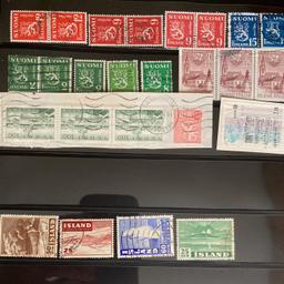 4 old stamps from Iceland. On the photo there are also 21 old stamps from Finland but they are priced separately for £10.
I have a vast collection of stamps from 1930s-1970s. Historic stamps from all over the world. See the list of countries and territories listed on the last four photos. The list is longer but I have a limit of five photos on Shpock. Please let me know if you are interested.