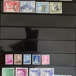 8 old stamps from Cyprus. 14 old stamps from Turkey.

I have a vast collection of stamps from 1930s-1980s. Historic stamps from all over the world. See the list of countries and territories listed on the last four photos. I am unable to present here a full list as there is a limit of five photos on Shpock. Please let me know if you are interested.