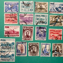 Peru has a variety of rare and valuable stamps. The ones I have for sale are post-war stamps in a very good condition.
I have a vast collection of stamps from 1930-70s. Historic stamps from all over the world. See the list of countries and territories listed on the last two photos. I am unable to present the whole list as there is a limit of photos on Shpock. Please let me know if you are interested.