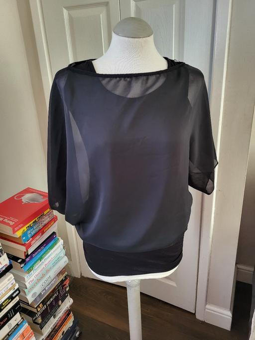 Buy & Sell West Midlands Sandwell - Photos for Style Black Floaty Top Blouse Size S