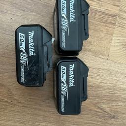 3 makita batteries 
2x 3.0ah
1x 5.0ah

Hardly been used

In perfect working condition.