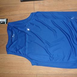 2 NEW MENS BLUE SLEEVELESS TOPS XL,QUICK DRY, REFLECTIVE AND BREATHABLE