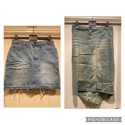 Denim skirts, x2, size 10, worn but in great condition