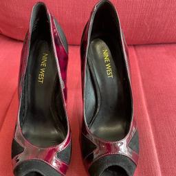 Elegant Nine West black and burgundy heels. 
black part is suede. worn a couple of times. 
Heels in excellent condition, shoes is like new.  
Collection in west london near acton or royal mail special delivery for an extra £8