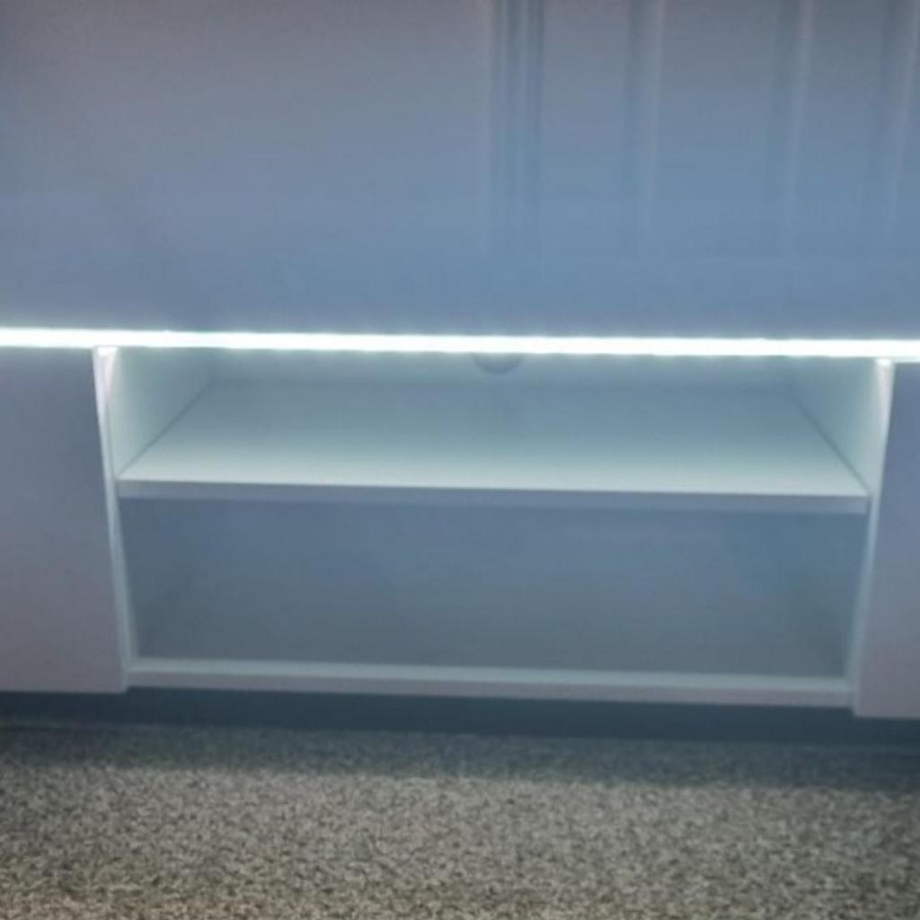 Atlantic gloss corner tv deals unit with led lights