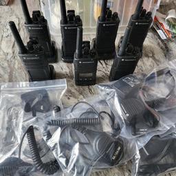 7 Motorola xt420 walkie talkie for sale working perfectly excellent condition included all charger stand and Bodyguard Kit with VOX pick up only cash only