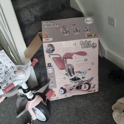 the tricycle has not been used most in very good condition still got the box and instructions so could post but better to pick up.