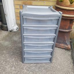 Great for storage of all those nic nacs. Good condition. Approx 24.5 inches high by 14.5 inches wide by 15 inches deep. Tray size is approx A4.
Cash payment on collection please.