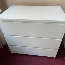 Solid piece of furniture would look great in any room.
Ikea MALM

Size:
         H 78 cm
	W 80 cm
	D 48 cm

Two available.
Priced individually.

Collection from ground floor flat in London, SW 3